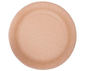 TALERZE PAPIEROWE ECO BIO BEŻOWE 24 CM 100 SZT