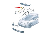 фото thumb №11, Vw id.3 передняя часть лобовое стекло правый water дефлектор полоса 10a854328b5ap