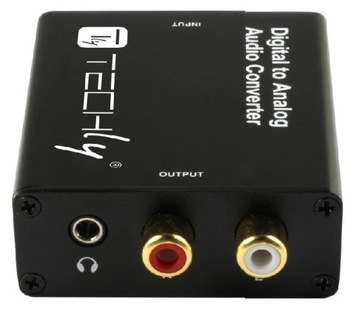 Коаксиальный ЦАП Techly Toslink в аналоговый RCA L/R и 3,5 мм