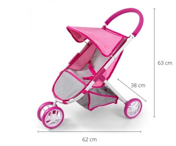 КОЛЯСКА ДЛЯ КУКОЛ MILLY MALLY SUSIE PRESTIGE PINK