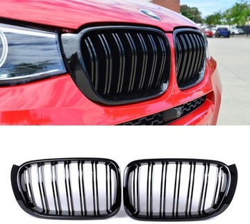фото thumb №11, Решётки радиатора bmw x3 f25 x4 f26 чёрный блеск решётка решётка радиатора
