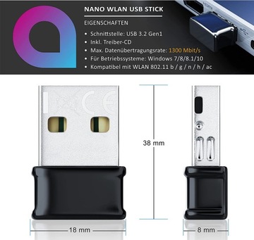 ADAPTER ODBIORNIK USB DONGLE BLUETOOTH 5.0 APLIC