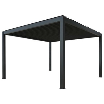 Pergola ogrodowa tarasowa altana aluminiowa 3x4m LED elektryczny dach
