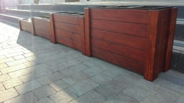 Лакированный деревянный цветочный горшок W5D4 Бесплатные вставки
