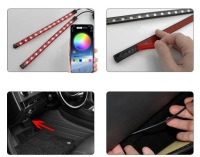 Лента led rgb 5050 12v bluetooth приложение освещение кабина автомобиля автомобиля Оригинал, фото thumb