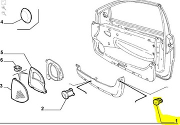 фото thumb №10, Клипса обшивка дверь fiat punto bz 99-03 735273176