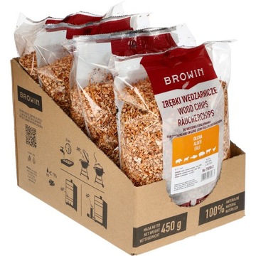 Щепа древесная BORNIAK BROWIN ОЛЬЧА для копчения 450г 2 класс