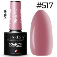 CLARESA РОЗОВЫЙ ГИБРИДНЫЙ ЛАК PINK 517 5 мл