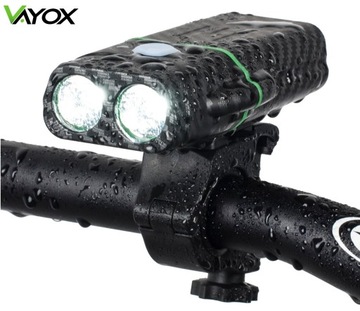 LAMPKA ROWEROWA PRZÓD LED USB LAMPA PRZEDNIA VAYOX
