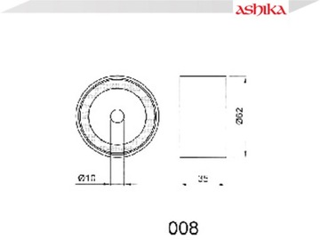 фото thumb №2, Ashika 45-00-008 натягувач, стрічка розподільний вал