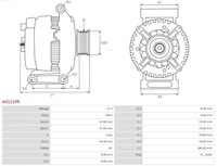 фото thumb №5, Генератор astra g 2.2 16v 00-05 100a
