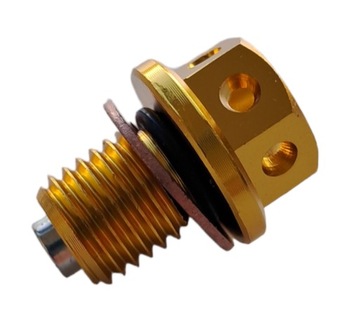 Korek spustowy oleju z magnesem aluminiowy pomarańczowy MRF KAYO pit bike