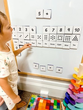 Nakładki na klocki magnetyczne liczby 40 el. Numeracy Pack Learn&Grow Toys