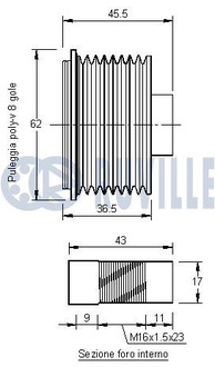 фото thumb №1, Подшипник koła-przód ruville 6916