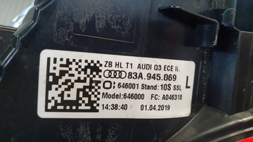 фото thumb №8, Лампа зад левая audi q3 ii 83a945069 18-
