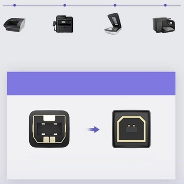 Кабель Ugreen USB/USB Type B для принтера, шнур длиной 5 м.