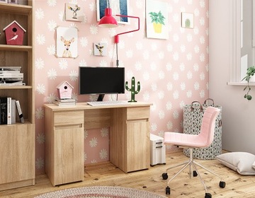 JULIA DESK Белый или дуб Сонома 110см современный