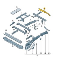 фото thumb №1, Vw caddy pas задняя поперечина оригинальный номер 2k0803703a