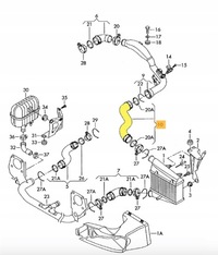 фото thumb №2, Turbo шланг интеркулер skoda superb vw passat