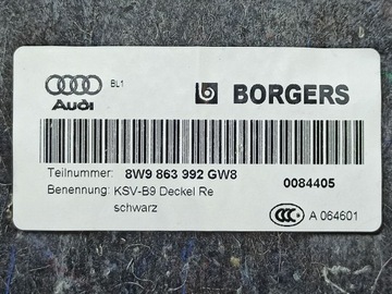 фото thumb №8, Audi a4 s4 b9 8w 2020 права сторона обшивка / обшивки багажника 8w9863992g