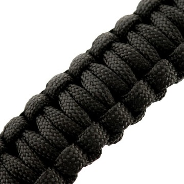 Bransoletka Survivalowa M-Tac Paracord Krzesiwo Gwizdek Kompas Black M