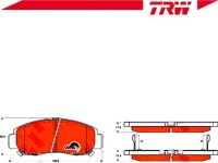 фото thumb №3, Тормозные колодки тормозные honda перед accord civic fr-v leg