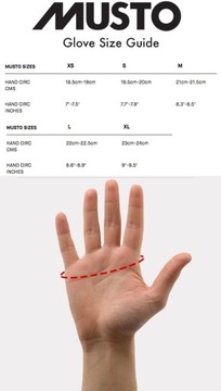 MUSTO SHOE ПАРУСНЫЕ ПЕРЧАТКИ (80104) PERFORMANCE S HORT GLOVE S