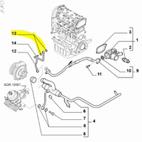 фото thumb №6, Прокладка трубка термостата fiat punto evo оригинальный номер 10280060