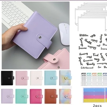 Маленький кошелек-планировщик с застежкой-молнией A7 Budget Binder