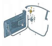 фото thumb №12, Volkswagen passat b6, passat b7, eos петля двери левые перед 3c0831402d