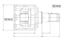 фото thumb №4, Nty шарнир внутренний land rover freelander 1996-2001