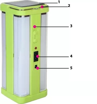 LAMPA TURYSTYCZNA AKUMULATOR pod NAMIOT SOLAR MOC