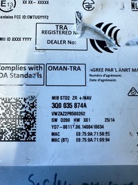 фото thumb №3, Vw golf vii 7 радіо зчитувач карт sd 3q0035874a....