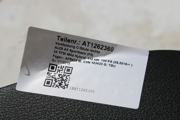 фото thumb №9, Audi a5 sportback стойки стойка a+b+c+d 8w8867233g обивка 8w8867243 + sł