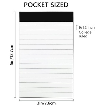 Notesy 12 x 7,5 cm 30 stron zestaw 8 sztuk uniwersyteckie notatniki