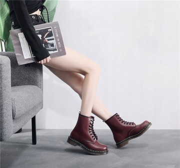 39 CZERWONE GLANY BOTKI WORKERY DR BOOTS 1460 RED