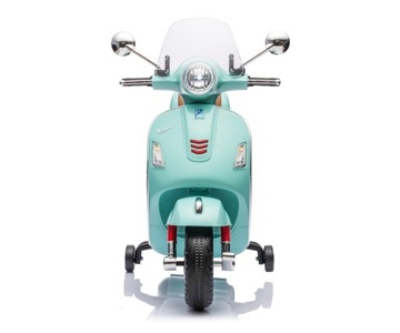 БИРЮЗОВЫЙ МОТОР VESPA GTS MILLY MALLY АККУМУЛЯТОРНЫЙ СКУТЕР МЯТНЫЙ МУЗЫКАЛЬНЫЙ СВЕТОДИОД