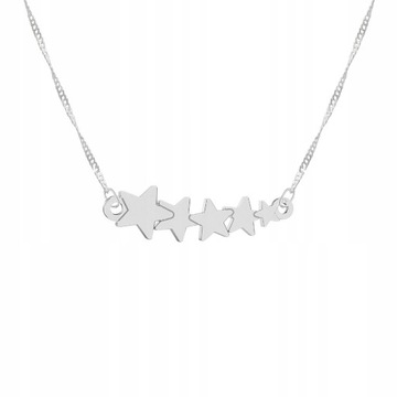 Серебряное колье-цепочка 925 Звезды