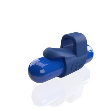The Screaming O - Mini Wibrator Kulkowy Z Języczkiem 4T Fingo SlimBlueberry
