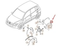 фото thumb №5, Vw tiguan 5n mk1 задня правий крила задні оздоблення оригінальні