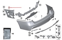 фото thumb №7, Bmw m3 f80 задній бампер m напрямна права 51128055984 оригінальний