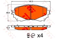 фото thumb №1, Trw тормозные колодки тормозные mazda 6 kombi 2.2 d gj. gh