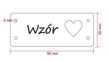 Metka naszywka HANDMADE ekoskóra 50x20 mm M41