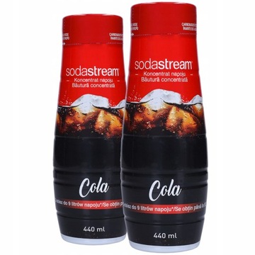 2x КОНЦЕНТРАТ СИРОПА SODASTREAM COLA ДЛЯ ВОДЫ 440 МЛ