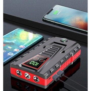 JUMP STARTER ROZRUCH BOOSTER POWERBANK LATARKA MŁOTEK KABLE ZESTAW 22000mAh
