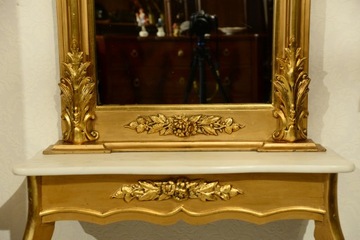 ЗЕРКАЛО + КОНСОЛЬ ЛЮДВИК ФИЛИП ПОЗОЛОЧЕННЫЕ / около 1850 г.