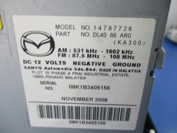 фото thumb №5, Mazda 2 de радіо заводські cd mp3 dl4066ar0