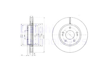 фото thumb №1, Delphi диски гальмівні 2szt. перед chrysler sebring stratus dodge