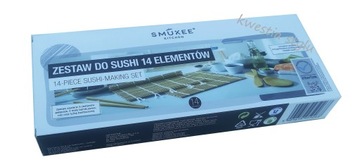 ZESTAW DO SUSHI 14 elementów 5x PAŁECZKI 2x MATA