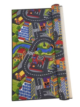 DYWAN ULICE MIASTO FARMA WIEŚ DROGI 200X280 CARS